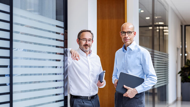© Greiner AG Hannes Moser, CFO, und Axel Kuehner, CEO der Greiner AG